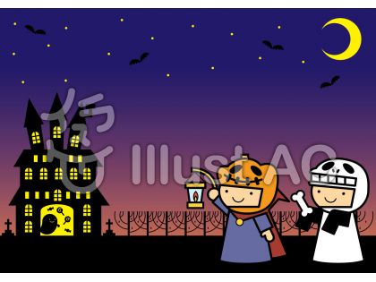 ハロウィンフレーム2の無料フリーイラスト素材