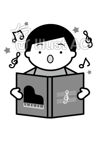 音楽の無料フリーイラスト素材グレースケール