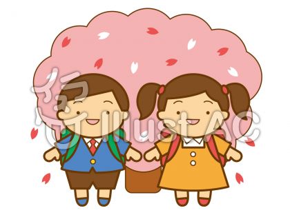 入学式の無料フリーイラスト素材