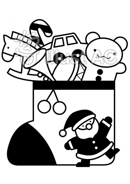 プレゼントの無料フリーイラスト素材白黒モノクロ
