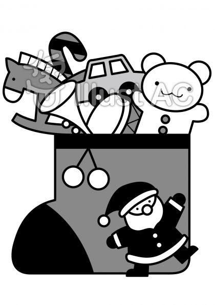 プレゼントの無料フリーイラスト素材グレースケール