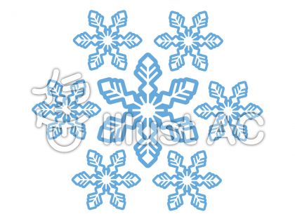 雪の結晶の無料フリーイラスト素材