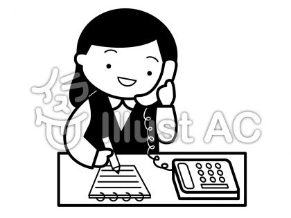 OL2の無料フリーイラスト素材白黒モノクロ