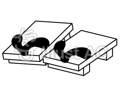 下駄の無料フリーイラスト素材白黒モノクロ