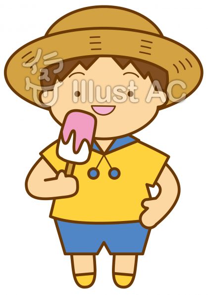 夏の子供の無料フリーイラスト素材