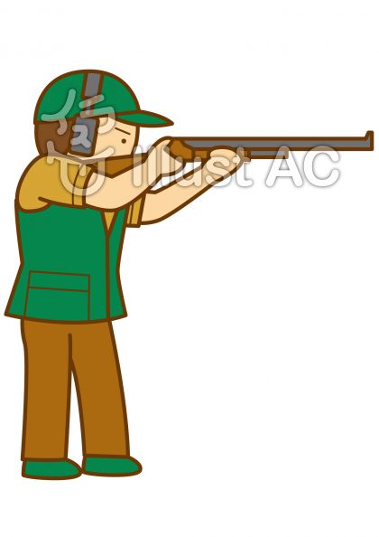 クレー射撃の無料フリーイラスト素材