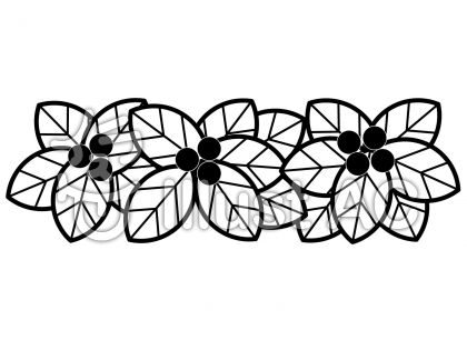 実と葉の無料フリーイラスト素材白黒モノクロ