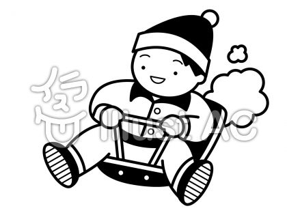 ソリの無料フリーイラスト素材白黒モノクロ